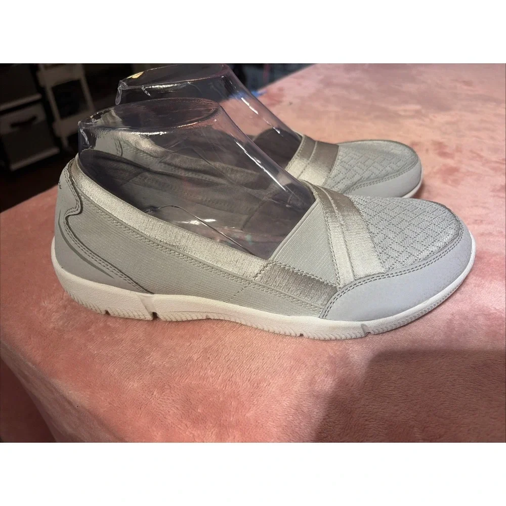 Skechers Be Lux Air Cooled Memory Foam Loafers Gray Slip On shoes Sz 7.5